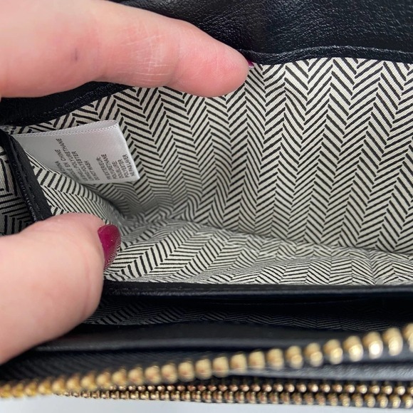 New Falls Creek Woven Crossbody Small Handbag Zip Top Credit Card Slots Black - Picture 5 of 10